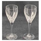 2 Retired Summer Breeze By Waterford Crystal Wine