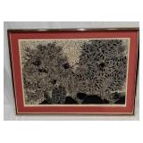 Framed S&N Carmine de Vivi Woodblock Print R72