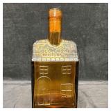 Vintage E. C. Boozï¿½s Old Cabin Whiskey Amber Glass