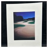 Fine Art Print Lithograph Golf Course Nightscape D