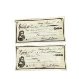 Two Glass Check Trays