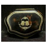 Faux Tortoiseshell And Inlaid Silver French Coin P