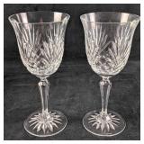 Rogaska Crystal Two Richmond Cut Water Goblets