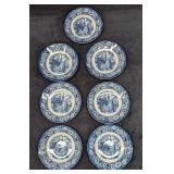 7 Vintage Retired Liberty Blue Saucers