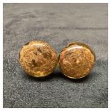 Murano Venetian Art Glass Lamp Work Clear Copper S