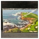 Pebble Beach Golf Course Coastal Aerial Photo Prin