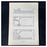 1891 Madison Square Garden Architectural Plan Prin