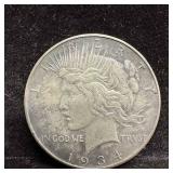 1934 Peace Dollar D Mint Silver Coin