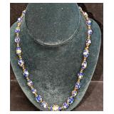 Vintage Italian Murano Art Glass Bead Necklace KKK