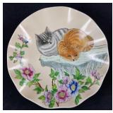 Hand Painted Chinese Cat Art Bowl