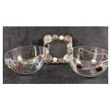 Unique Glass Coaster And Bowl Set