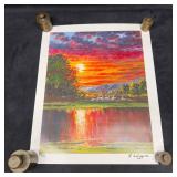 Littorio Del Signore Deux Pecheurs Seriolithograph