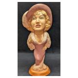 Vintage ESCO Chalkware Mae West Statue H30