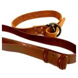 Two Brown Leather Banana Republic Belts