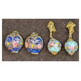 2 Sets Of Murano Venetian Art Glass Lamp Work Earr