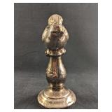 Ceramic Bird Sculpture With Metallic Glaze