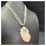 Hand-Carved Blister Pearl Necklace - Plant