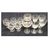 Set of 11 Stemmed Glasses