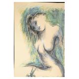 Bozena Wahl Nude Woman Pastel On Paper