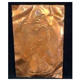 Tin Abstract Engraving Embossed With Copper