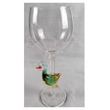 Hand-blown Wine Glass With Pelican Stem