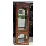 Tall Wood And Glass Curio Cabinet
