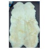 Alpaca Wool Rug Vintage Ivory Wool Rug