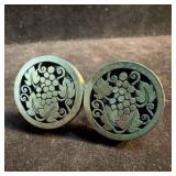 Grape Vine Grapes Sterling Silver Cufflinks