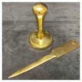 Made In Italy Gold Heavy Metal Handle Press Paper