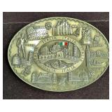 Vintage Metal Italy Souvenir Wall Plaque