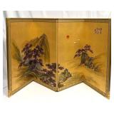 Authentic Signed Chinese Silk Screen Hand Painted