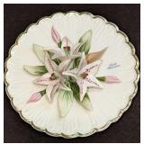 Vintage Capodimonte Italian Flowers On Plate Savas