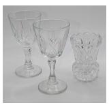 2 Pailmes Cordial Glasses And Glass Toothpick Hold