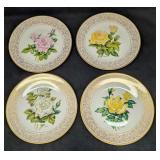 4 LE Edward Marshall Boehm Rose Plate Collection P