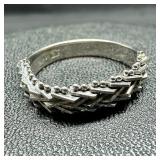 14k Gold Half Chain Ring