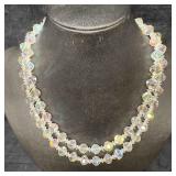 Vendome Clear Glass Crystal Aurora Borealis Beaded