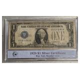 1928A $1 Silver Certificate, "Funnyback" Blue Seal