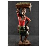Wooden African Lady Sculpture