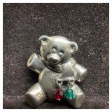 Teddy Bear Christmas Holiday Theme Sterling Silver
