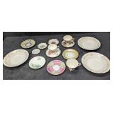 Assortment Of Vintage Tea Cups, Saucers, Plates &