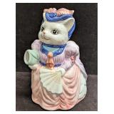 Vintage Ceramic Victorian Dressed Kitty Teapot