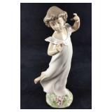 Retired Porcelain Lladro Violets Time Of Innocence