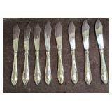8 Towle Silver Plated & Stainless Steel Dinner Kni