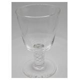 Steuben Crystal Water Goblet With Air Twist Stem A