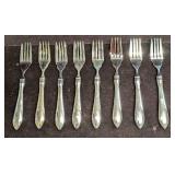 8 Silver Plated Towle Dinner Forks