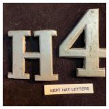 Civil War Insignia Kept Hat Letters H 4