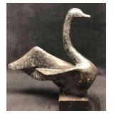 Austin Productions 1971 Swan Sculpture On Black Wo