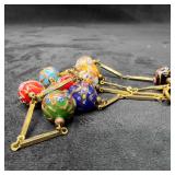 Murano Venetian Lamp Work Glass Multi Colored Roun