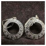 Alice Caviness Sterling Germany Ornate Round Dangl