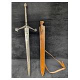 MHS Cutlery Fantasy Steel Sword With Leather Scabb